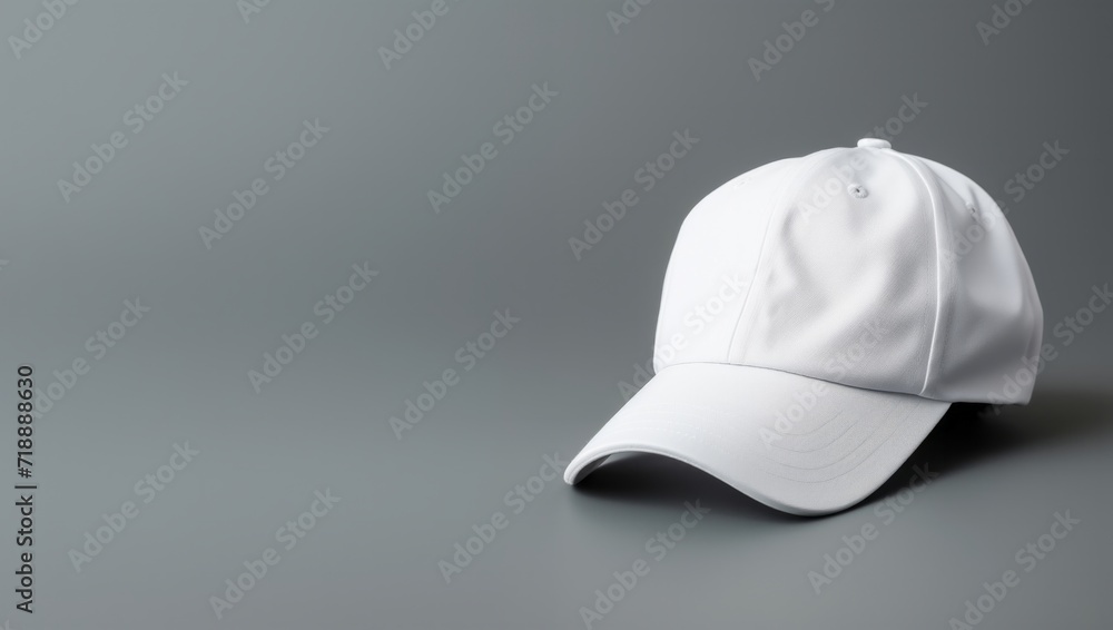 Canvas Prints cap isolated on grey background.