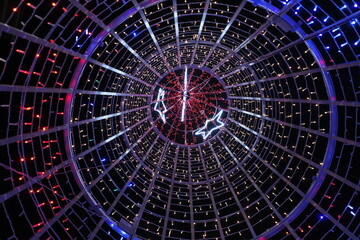 Christmas decoration in the street at night