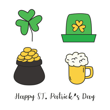 collection of st patrick's day sticker sets