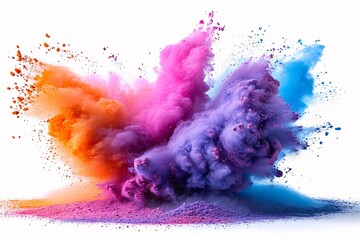 Colorful Explosion of Paint Powder: A Blast of Creativity for the Month of April Generative AI