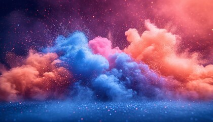 Colorful Clouds of Creativity: A Pink and Blue Explosion of Artistic Expression Generative AI