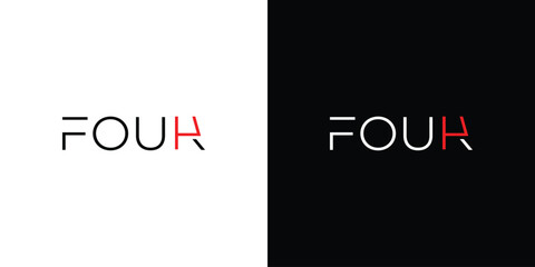  Unique and modern Four logo design
