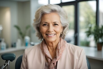 Fototapeta premium portrait of senior woman in hospital