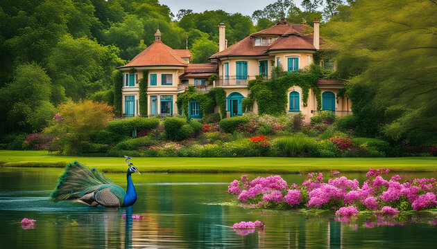 palace in the park of palace