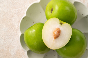 Fresh juicy delicious Taiwanese Milk Indian Jujube fruit.