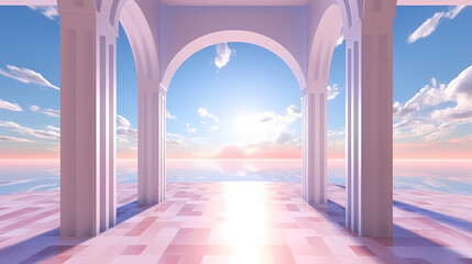 Fototapeta premium Empty room background, simple style interior design
