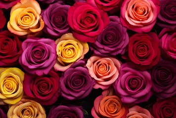Fototapeta premium colorful roses background