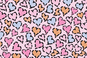 Abstract love seamless pattern for background, wallpaper, fabric, wrapping, etc
