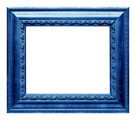 Antique blue frame isolated on the white background
