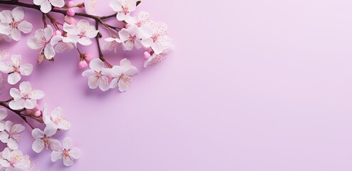 floral arrangement on pink background with copy space on the right