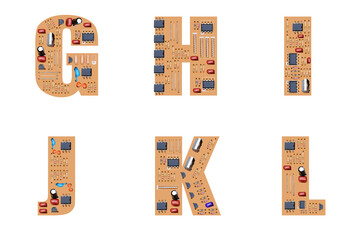 Letters with electronic components of modern technology