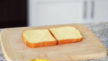 Grilled peanut butter banana sandwich