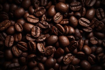 Fototapeta premium Cup coffee beans wooden. Hot espresso and coffee bean. Espresso coffee machine.