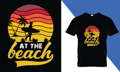 AT the Beach Summer t shirt design