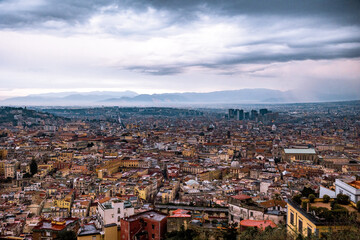 Fototapeta na wymiar Visit Napoli city, in Italy, traveling in Europe.
