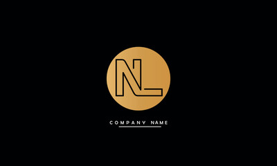 NL, LN, N, L Abstract Letters Logo Monogram