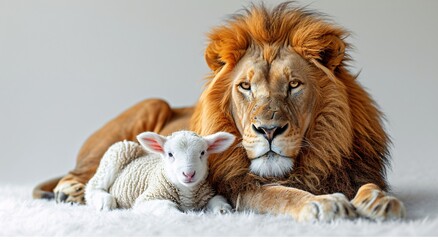 Lion and Lamb: A Cuddly Connection for the Month of Love Generative AI