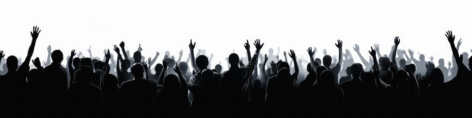 People Crowd silhouette euphoria