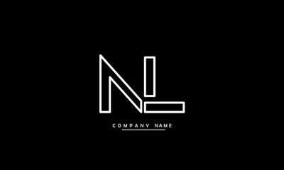 NL, LN, N, L Abstract Letters Logo Monogram