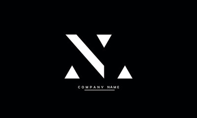 Fototapeta premium NL, LN, N, L Abstract Letters Logo Monogram