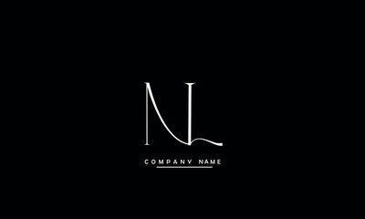 NL, LN, N, L Abstract Letters Logo Monogram