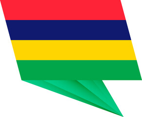 Mauritius pin flag