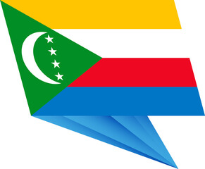 Comoros pin flag