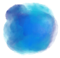 Blue cool ocean water tone watercolor bubble brush painting texture art - 718919266