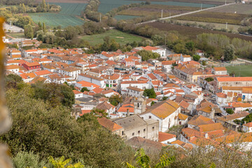 Aerial View of Santarem, Portugal and the surrounding countryside