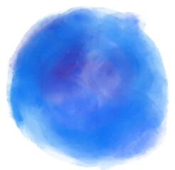Blue cool ocean water tone watercolor bubble brush painting texture art - 718922837