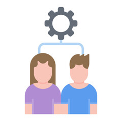 Self Organizing Team icon vector image. Can be used for Agile.