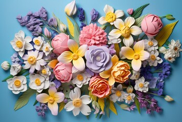 Fototapeta premium colorful flowers spring blooms