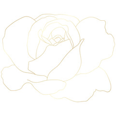 Golden vintage rose floral flower vector