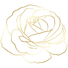 Golden vintage rose floral flower vector