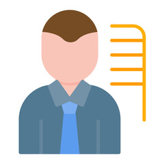 Hair Stylist Male icon vector image. Can be used for Modelling Agency.