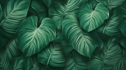 A monstera leaves wallpaper texture background.