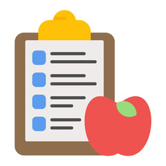 Meal Plan icon vector image. Can be used for Fitness at Home.