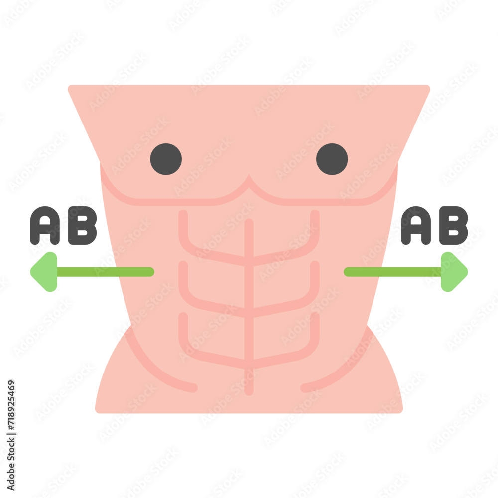 Poster ab ab routine icon vector image. can be used for fitness at home.