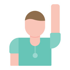 Aerobics icon vector image. Can be used for Fitness at Home.