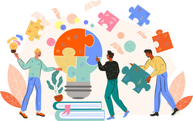 Teamwork and business team cooperation. Business cooperation and collaboration, colleagues coworking concept.