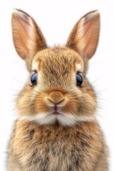 Hoppy Holidays: A Bunny in a Santa Hat with Berries Generative AI