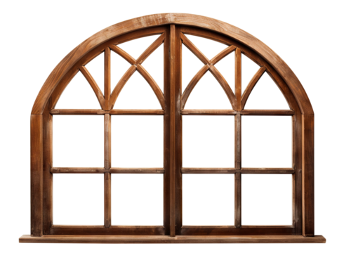Wooden window, cut out