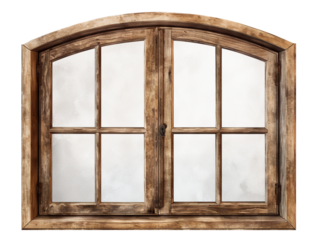 Wooden window, cut out