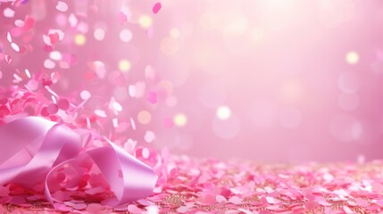 Celebration and colorful confetti party on pink abstract background, high resolution 16k, the resolution is set 45.7 megapixels --ar 16:9 --v 5.2 Job ID: 2def22fe-0d2a-4eed-b6e8-fc3382fda090