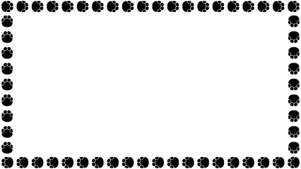 Elephant footprint frame border