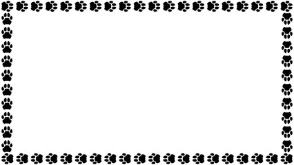 Leopard paw print frame border © medelwardi