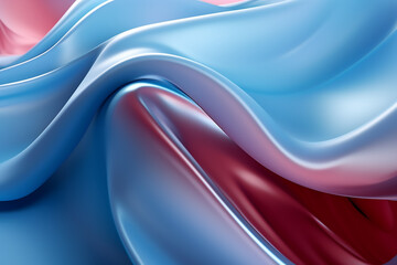 Obraz premium Purple blue waves art. Blurred lines background. Abstract creative graphic design. Decorative fractal style.