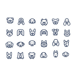 dogs vector icons set , dogs type vector icon