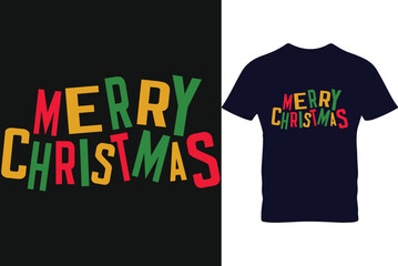 Merry christmas t shirt design vector.