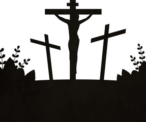 Silhoutte of Jesus Christ Crucifixion 